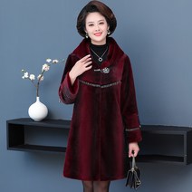 중년여성 점퍼 2346# 귀부 모피 밍크 탑 엄마 겨울옷에 두꺼운 코트 겨울 양털 가위 뉴타임즈 Z