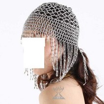 비즈진주 태슬 반짝이 두건 반다나 공연 헤어장식
