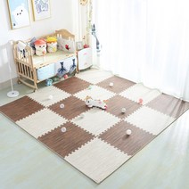 바닥타일 나무 우드 바닥자재 베란다 화장실 장판 새로운 아기 거품 퍼즐 놀이 체육관 매트 장난감 카펫 를, [03] 16Piece, 06 B8_03 16Piece