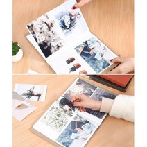 아기 돌사진 보관 비닐포켓 사진 앨범 앨범사진 결혼앨범 포토북, 브라운클리어