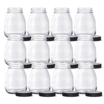 플라스틱 블랙캡 잼병 캔디, 250ml, 12개