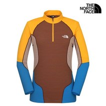노스페이스 여성 유로파 L S 집업 티셔츠 NFT7LF85 Bro