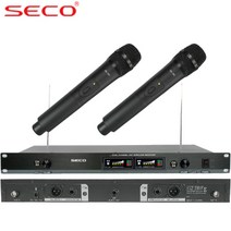 세코(SECO) DX-3300RH 2CH VHF 무선 핸드마이크 시스템 200Mhz 렉타입1U 듀얼 충전기 별매! 바디팩 핸드 타입변경 가능 국산! 핀 헤드셋마이크 별매!, 핸드, 벨트팩(핀마이크)