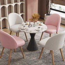 원목 회전의자 카페 360도 체어 나무 사무실 아일랜드, 테크놀로지 천 - 원목 발판회전