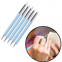 1+1 지점토 찰흙 폴리머 클레이 공예 툴 도구 5종 세트, 20개