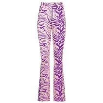 승마복 남자 여자 승마 바지 복장 의상 용품 동물 zebra print e girl pant women skinny long pants ladies 지퍼 y2k high, 자주색, l