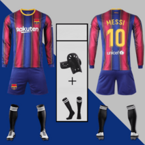 바르셀로나 메시 긴팔 유니폼 세트 축구복 상하의 가을용