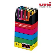 미쯔비시 유니 포스카 마카 15색 세트 PC-3M 15C, 단품