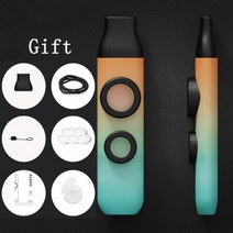 메탈 카주 신제품 더블 홀 디자인 휴대용 카조스 10 그라데이션 색상 우쿨렐레 기타 악기 초보자용 선물, 색상 5