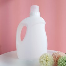 HDPE 플라스틱 세제소분용기 3리터 (반투명 용기 투명 계량캡) / 역류방지 속캡 손잡이 플라스틱통 천연세제 DIY 도소매 대용량 3L