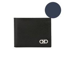 페라가모 남성 간치니 블랙/블루 반지갑 66A064 685979
