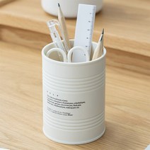 심플한 타이포 데스크 정리함 원형 펜 수납 필통, 없음