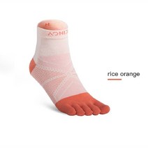 AONIJIE-E4825 스포츠 발가락 양말 남녀 공용 통기성 다섯 발가락 맨발 트레일 러닝 마라톤 경주, M, Rice Orange