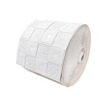 접착식파벽돌 DIY 3D 월 스티커 벽지 셀프 접착 폼 소프트 룸 홈 데코 방수 곰팡이 방지 아이 침실용, 32 White Flowers_02 70cmX5m