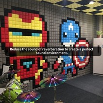 방음재 흡음재 스튜디오 소음 어쿠스틱 패널 폼 웨지 방음 폼 패널 감쇠 폼 음악 장비, 자주색