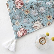 데코토닉 빈티지플라워 러너(컬러3종), 블루, 6인용