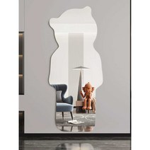 전신거울 곰모양 아크릴 전신거울 부착식 셀카 피팅, 170x70cm
