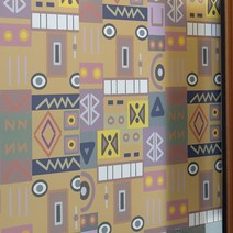 [뭉키데코] 무점착반투명시트_MSC-205_인디아그라피티1(B01_W90xH120cm), B01_W90xH120cm