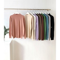 엘크 비단결같은 캐시미어 반목폴라 니트