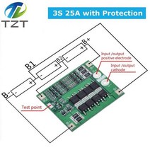 개발 호환 부품 보드 3 s/4 s 40a 60a 리튬 이온 배터리 충전기 18650 드릴 모터 용 bms 11.1 v 12.6 v/14.8 16.8 향상/균형, 3S 25A Balance
