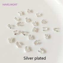 14k/18k 금 도금 와이어 가디언 코드 보호기 U 모양 커넥터 루프 보석 제작 용품, 05 silver plated, 100 pieces