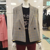 블루페페 부평점 22년 가을 심플 체크 숏 자켓 여유잇는 사이즈 탄탄한 핏감