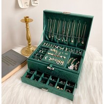 악세서리 진열 홀더 멀티 주얼리 케이스 유럽형 고급 럭셔리 액세서리 쇼케이스 대용량 귀걸이 반지 수납함, 01 멀티 서랍장 잉크