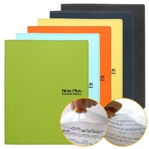 노블 가죽 악보 화일 30P 바인더형 음악 파일, 옐로우