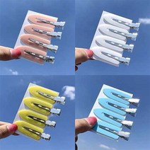 서핑보드 헤어핀 메이크업용 앞머리핀 헤어클립 잔머리 사이드핀 1세트(4PCS), 블랙(4P)
