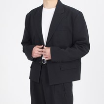 미니멀 셋업 크롭 블레이져 (블랙)