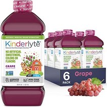 친절한 | 천연 소아 전해질 용액 | 신속한 재수화를 위한 의사 처방 | 인공 감미료 색소 또는 향료 없음 | 아이에게 친숙한 맛 | 1리터 병 6팩 | 과일 펀치, 포도, 1개(6개들이 팩)
