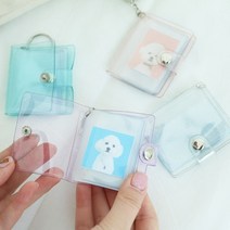 증사 증명 사진 키링 가방고리 바인더 홀더 4color 콜렉트북 미니 앨범, 투명