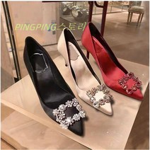 블링 사각 큐빅 웨딩슈즈 플랫굽 5cm 7cm 9cm Wstug 증정