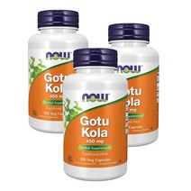 나우푸드 고투 콜라 450 mg 100정 NOW Gotu Kola (Centella asiatica) 450 mg, 3팩