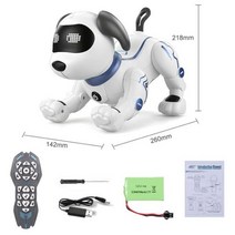 LE NENG TOYS K16A 전자 동물 애완 동물 RC 로봇 개 음성 원격 제어 장난감 음악 노래 장난감 RC 장난감 생일 선물, CN, type 1