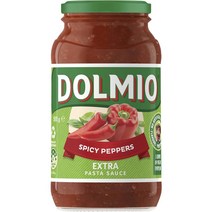 돌미오 스파이시 페퍼 토마토 파스타 소스 500g Dolmio Extra Spicy Peppers Tomato Pasta Sauce, 1팩, 1팩