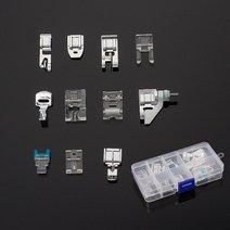 미니 미싱 가정용 손 휴대용 재봉틀 15/11/6/4pcs 노루발 형제 가수 Janom 발 세트 재봉 액세서리 도구, 06 11pcs-C box