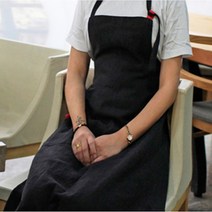 산후관리사 린넨 앞치마 도우미 어린이집교사 시터, 그레이
