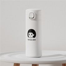 Zowoki 스테인리스강 보온컵 비주얼 학생 물컵 어린이 학생 물병 커플 맞춤형 보온병 남자 여자 귀여운 물컵, 360ml, 1