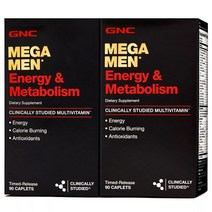 지앤씨 GNC 메가맨 남성 종합 멀티비타민 90정 x2통