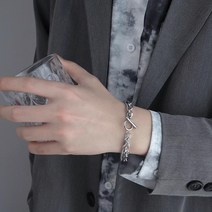 LUMANOKI 남자 체인 티타늄 팔찌