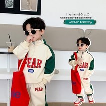 아짱 키즈남아 겨울기모상하세트 그린라인아노락상하세트