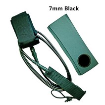 서핑리쉬서핑 보드 무릎 끈 6 -10 피트 7mm 분실 방지 TPU 이중 스위블 스트레이트 안전 로프 수상 스, 02 Black 8 feet