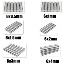 자석 강력자석 냉장고자석 원형자석 N35 원형 자석 6x0.5 6x1 6x2 6x3 6x4 6x1.5mm 네오디뮴 영구적인 NdFe, 01 20 PCS 6x0.5mm