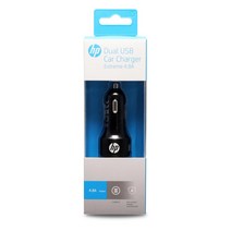 HP USB A 듀얼 퀵차지 3.0 차량용 스마트폰 충전기, HP049GBBLKOTW, 블랙