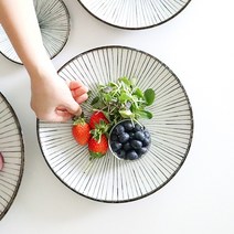 [사라반] 쿠라시 도자기 원형 접시 25cm, 쿠라시원형접시25cm[1p]