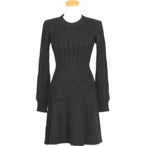 시크빈 꽈배기골지 슬림플레어 니트원피스 겨울오피스룩 하객원피스