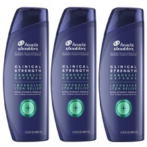 헤드앤숄더 미국산 클리니컬 스트렝스 이치 릴리프 비듬 샴푸 쿨맨솔 400ml 3팩, 1개