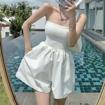 오프숄더 점프슈트 드레스 우아한 원피스 휴양지원피스