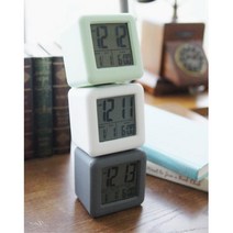 반복 알람 스누즈 큰글자 디지털 테이블 시계 개인시계 탁상용, 화이트